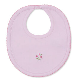Kissy Kissy Garden Print Reversible Bib, Pink