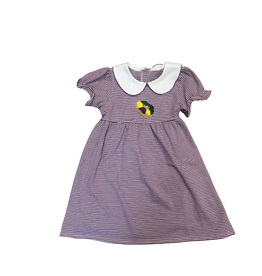 Itsy Bitsy King Cake Dress, Purple Stripe