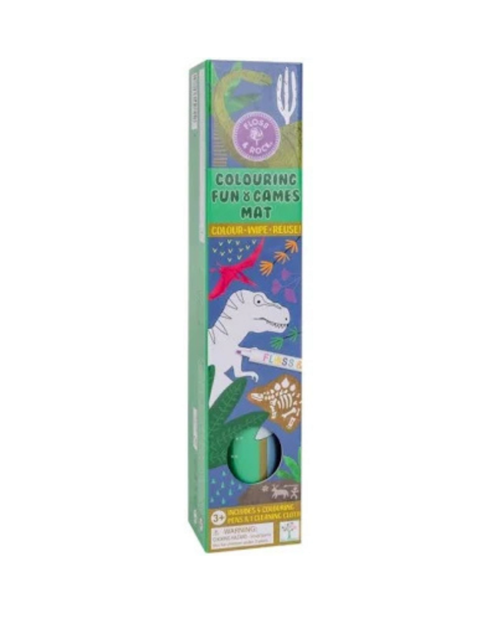 Floss & Rock Dino Coloring Fun and Games Mat