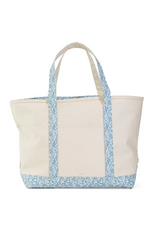 TRVL Design Maxi Tote, Coated Canvas Large - Natural & Hamptons Floral