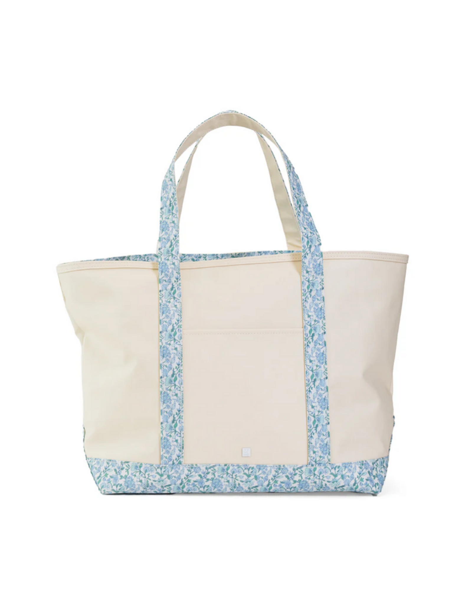 TRVL Design Maxi Tote, Coated Canvas Large - Natural & Hamptons Floral
