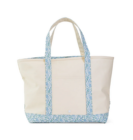 TRVL Design Maxi Tote, Coated Canvas Large - Natural & Hamptons Floral