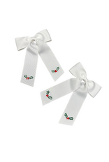 Hallie Sobie Co. Hand Stitched Bow, Christmas Hollies