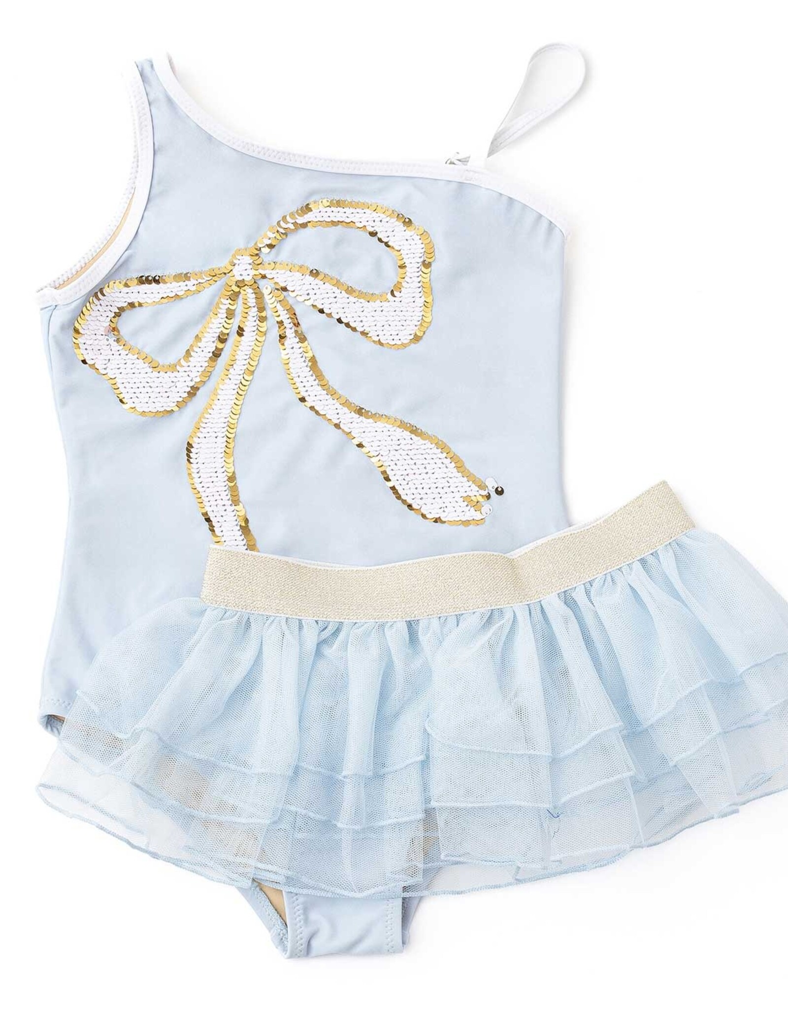 Shade Critters One Piece Sequin, Blue Bows with Tutu