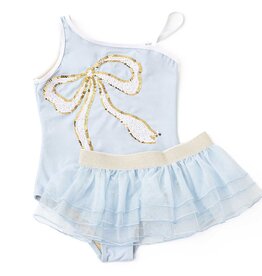 Shade Critters One Piece Sequin, Blue Bows with Tutu