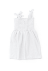Shade Critters Smocked Terry Dress White