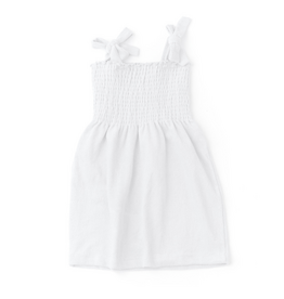 Shade Critters Smocked Terry Dress White