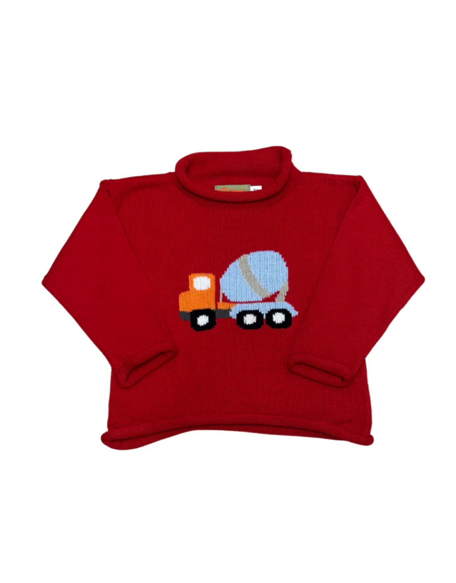Luigi Red Roll Neck Sweater, Cement Mixer