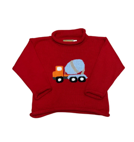 Luigi Red Roll Neck Sweater, Cement Mixer