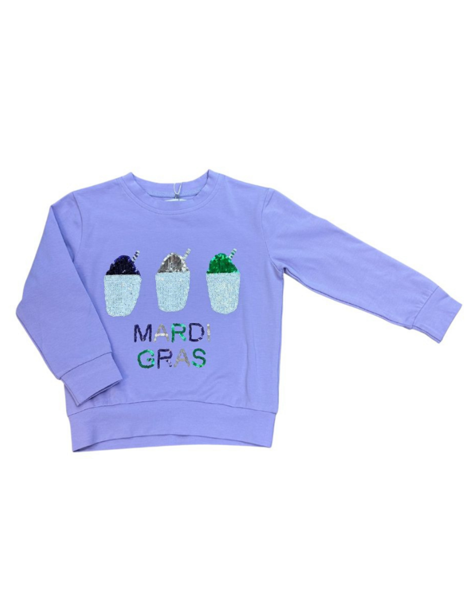 Lulu Bebe LLC Lavender Long Sleeve Snowball Sequin Top