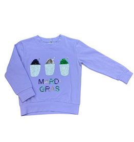 Lulu Bebe LLC Lavender Long Sleeve Snowball Sequin Top