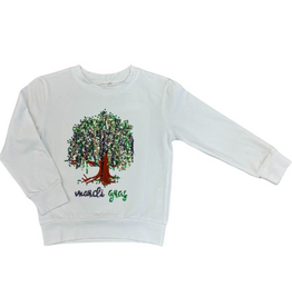 Lulu Bebe LLC White Long Sleeve Willow Sequin Top