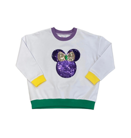 Lulu Bebe LLC Mardi Gras Minnie Trio Sequin Top