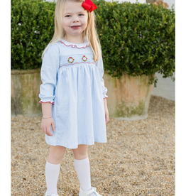 James and Lottie Sara Dress, Smocked Wreath