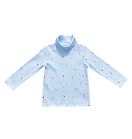 James and Lottie Trip Knit Turtleneck Mallard