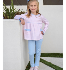 James and Lottie Pink and White Meggie Legging Set
