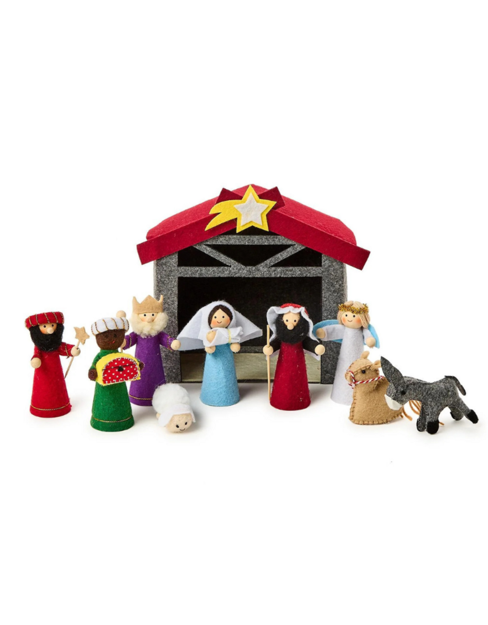 Two's Company 7 Piece Hand-Crafted Felt Nativity Set