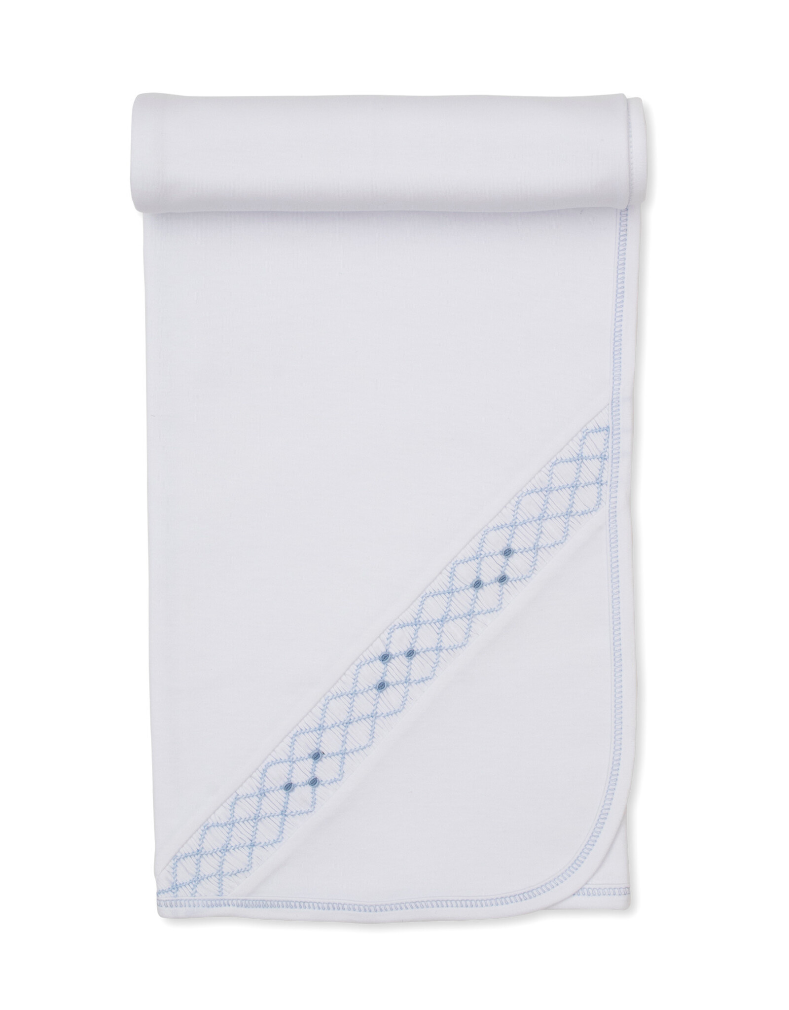 Kissy Kissy Light Blue Summer 26 Hand Smocked Blanket