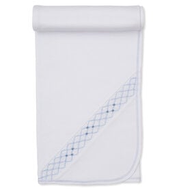 Kissy Kissy Light Blue Summer 26 Hand Smocked Blanket