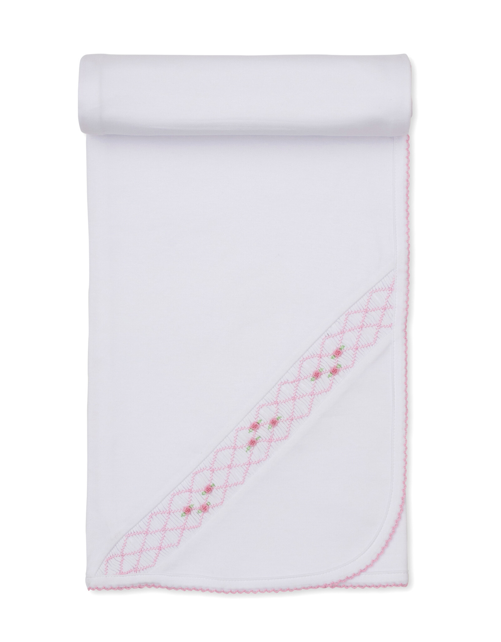 Kissy Kissy Light Pink Summer 26 Hand Smocked Blanket