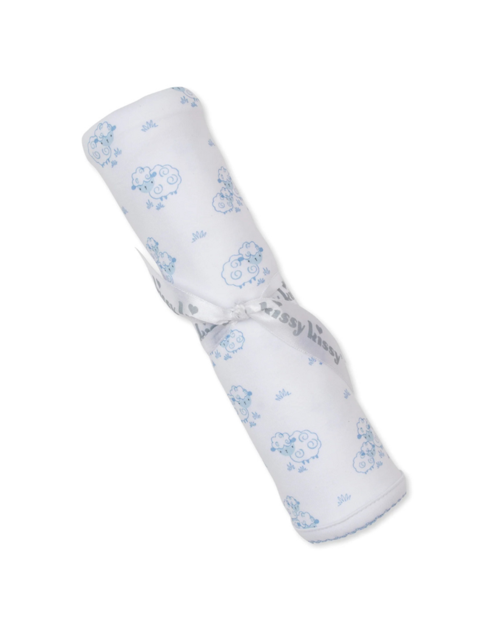 Kissy Kissy Light Blue Sweet Sheep Printed Burp Cloth