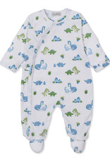 Kissy Kissy Dinosaur Delight Print Zip Footie