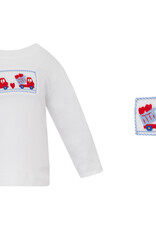 Petit Bebe Valentine's Day Boy's White Knit T-Shirt