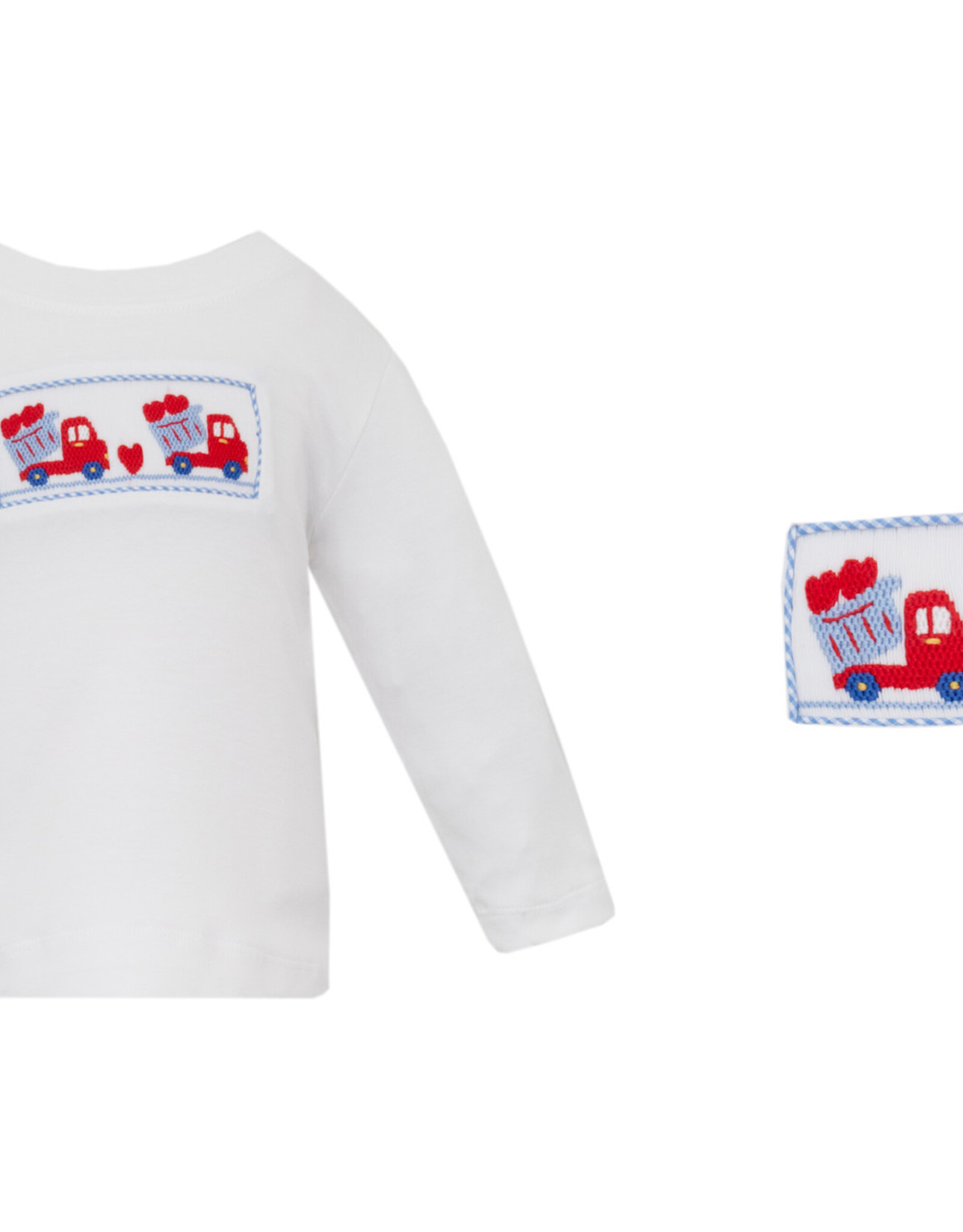 Petit Bebe Valentine's Day Boy's White Knit T-Shirt
