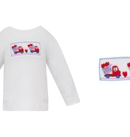 Petit Bebe Valentine's Day Boy's White Knit T-Shirt
