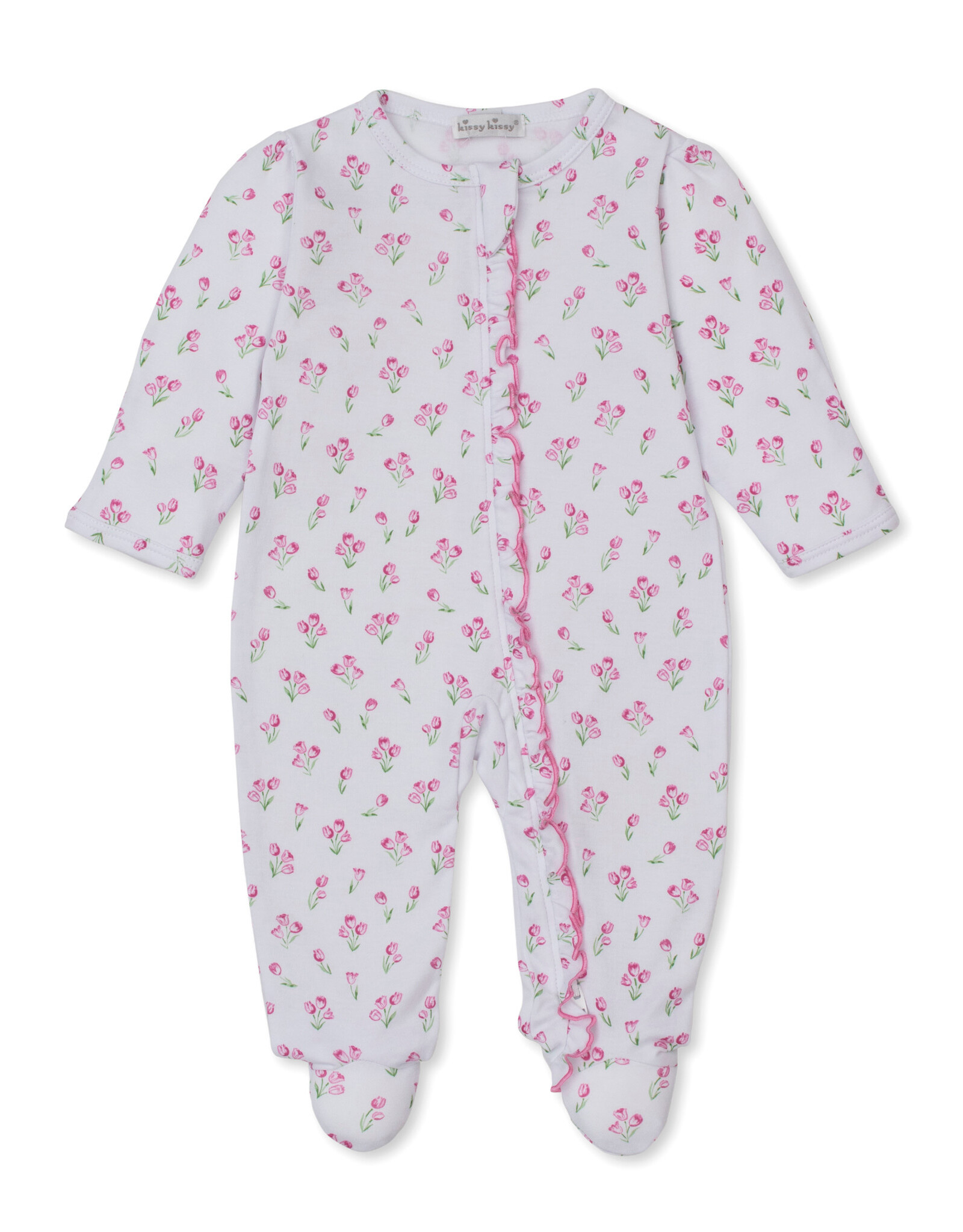 Kissy Kissy Timeless Tulips Print Zip Footie