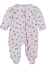Kissy Kissy Blossoming Bows Print Zip Footie