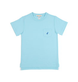 The Beaufort Bonnet Company Carter Crewneck w/ Pocket Belhaven Blue