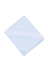 Magnolia Baby Willow and Walker's Smocked Receiving Blanket, Blue