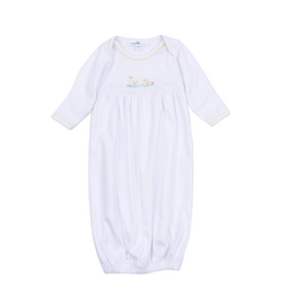 Magnolia Baby Vintage Duckie Pulltoy Gathered Gown, Yellow