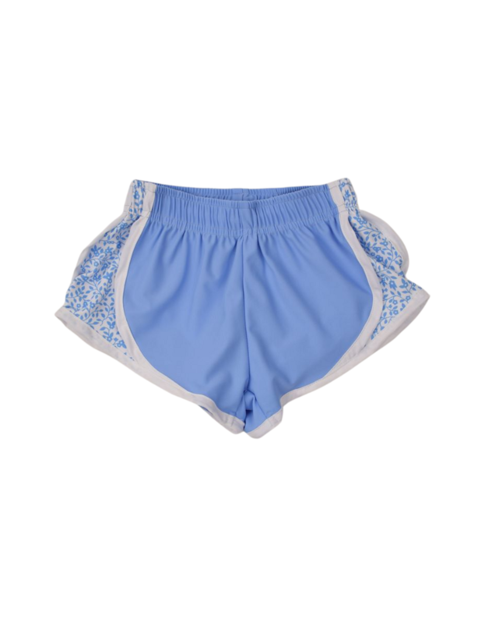 Funtasia Too Blue Track Shorts, Blue Floral Sides