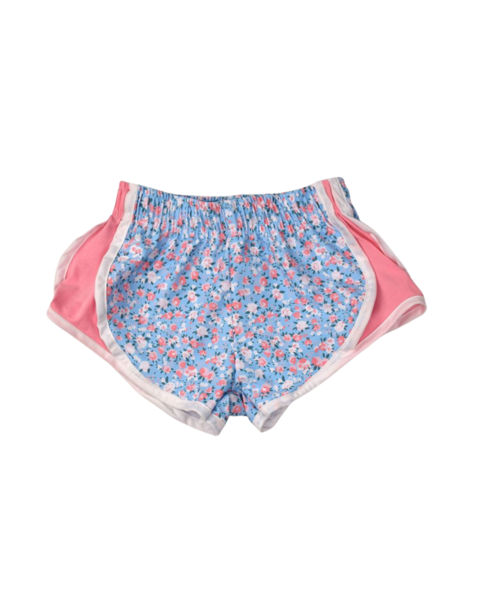 Funtasia Too Blue Floral Shorts with Pink Sides