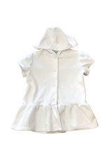 Funtasia Too White Terry Cloth Cover Up with Ruffle