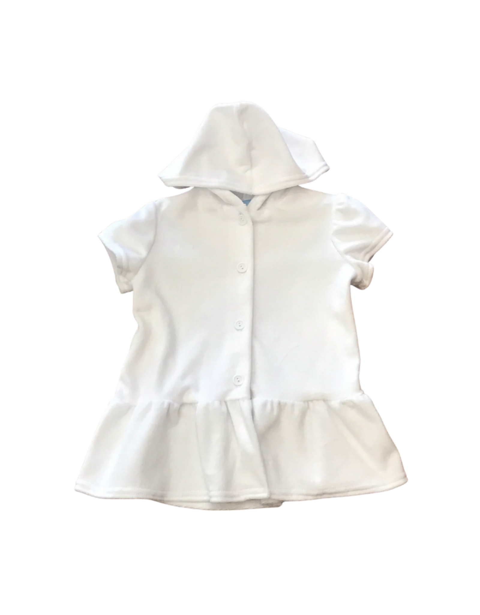 Funtasia Too White Terry Cloth Cover Up with Ruffle