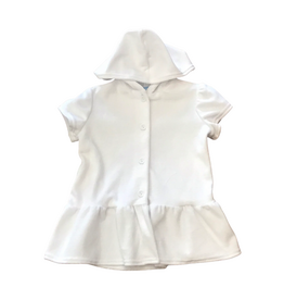 Funtasia Too White Terry Cloth Cover Up with Ruffle
