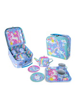 Floss & Rock 7 Pc Tin Tea Set w/ Case