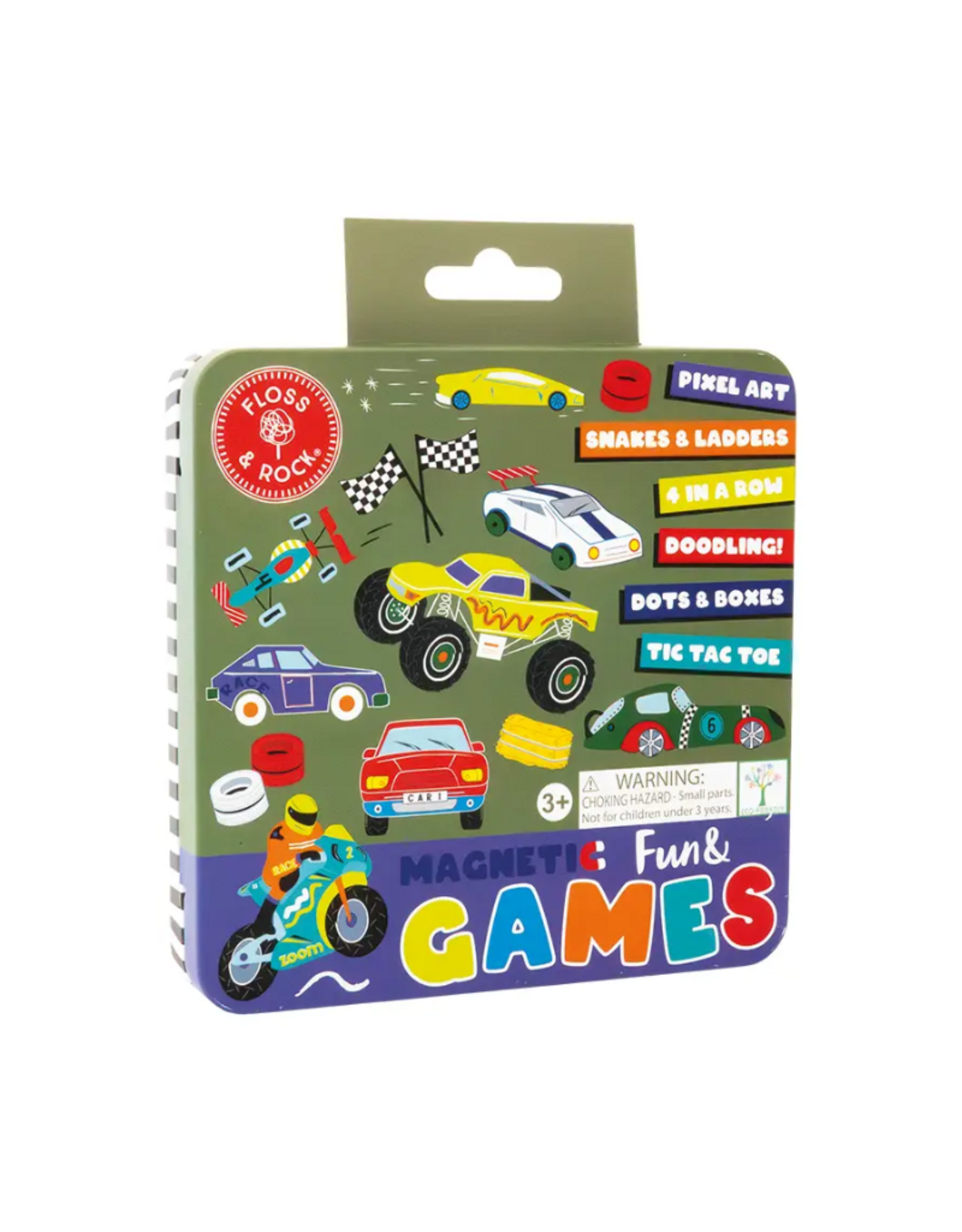 Floss & Rock Magnetic Fun Games Tin Cars