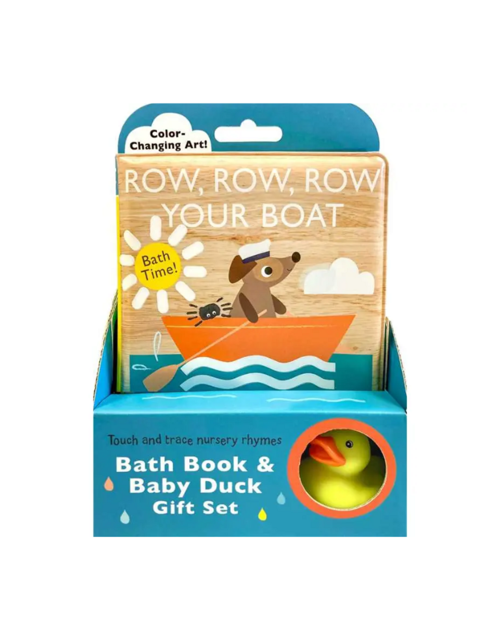 Simon & Schuster Row, Row, Row Your Boat Bath Book & Baby Duck Gift Set