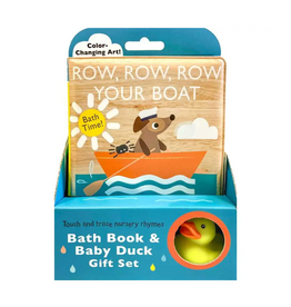 Simon & Schuster Row, Row, Row Your Boat Bath Book & Baby Duck Gift Set