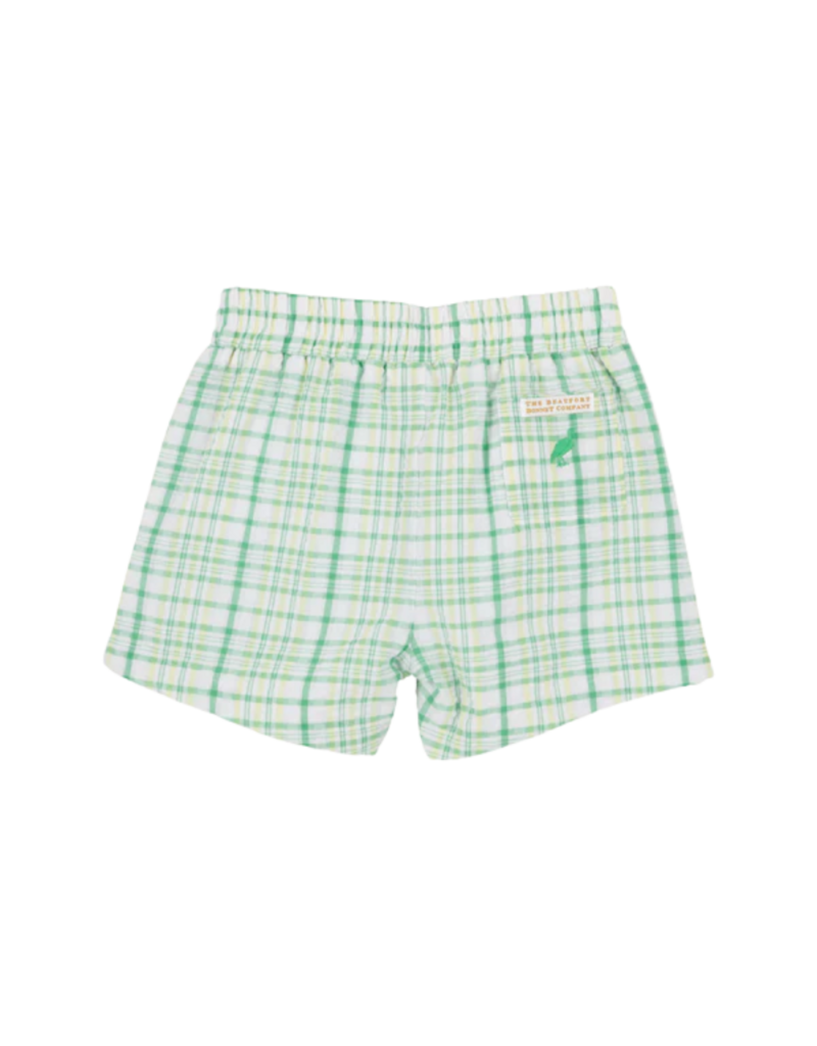 The Beaufort Bonnet Company Sheffield Shorts, Gibson Island Green  Seersucker
