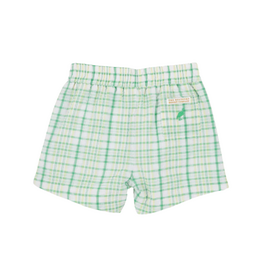 The Beaufort Bonnet Company Sheffield Shorts, Gibson Island Green  Seersucker