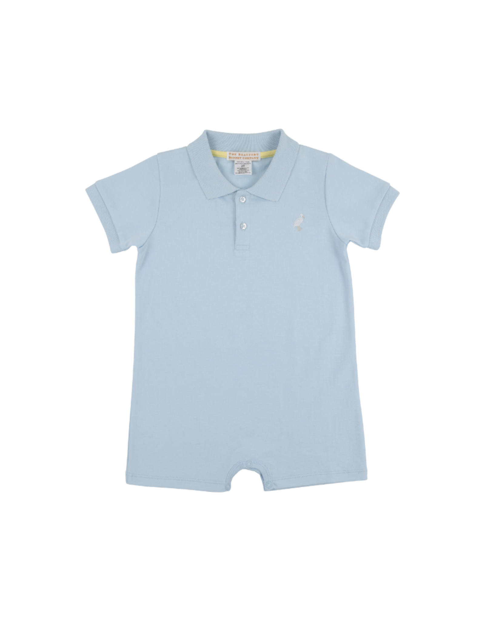 The Beaufort Bonnet Company Sir Propers Romper, Buckhead Blue