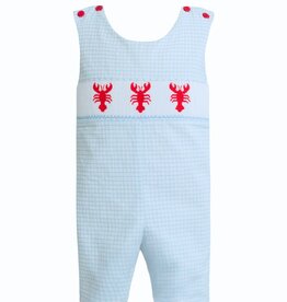 Krewe Kids Ethan Blue Seersucker Smocked Crawfish Jon Jon