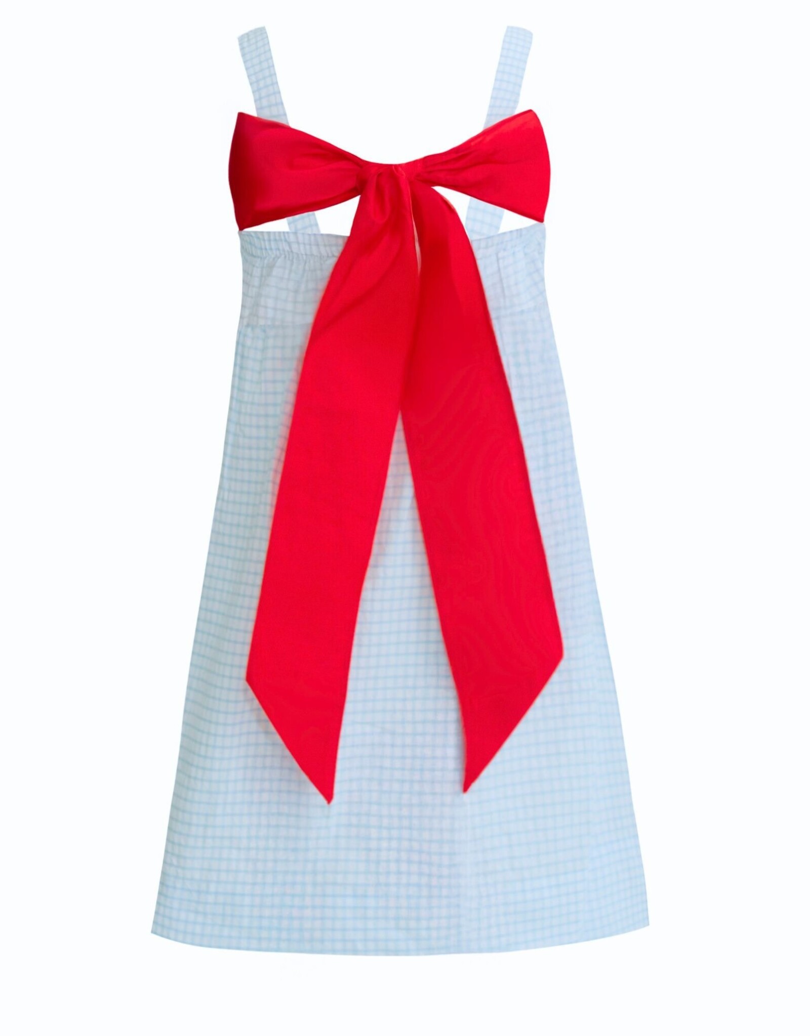 Krewe Kids Jesse Blue Seersucker Smocked Crawfish Dress