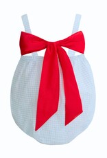 Krewe Kids Jesse Blue Seersucker Smocked Crawfish Bubble