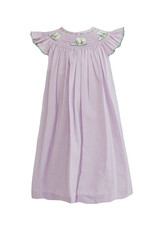 Krewe Kids Eloise Purple Gingham Smocked Marching Boots Dress
